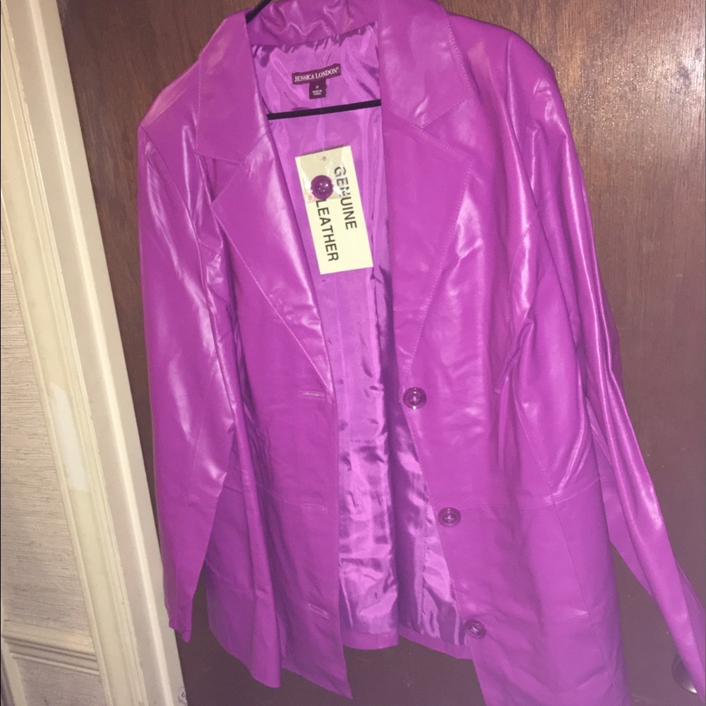 NWT LEATHER JESSICA LONDON JACKET